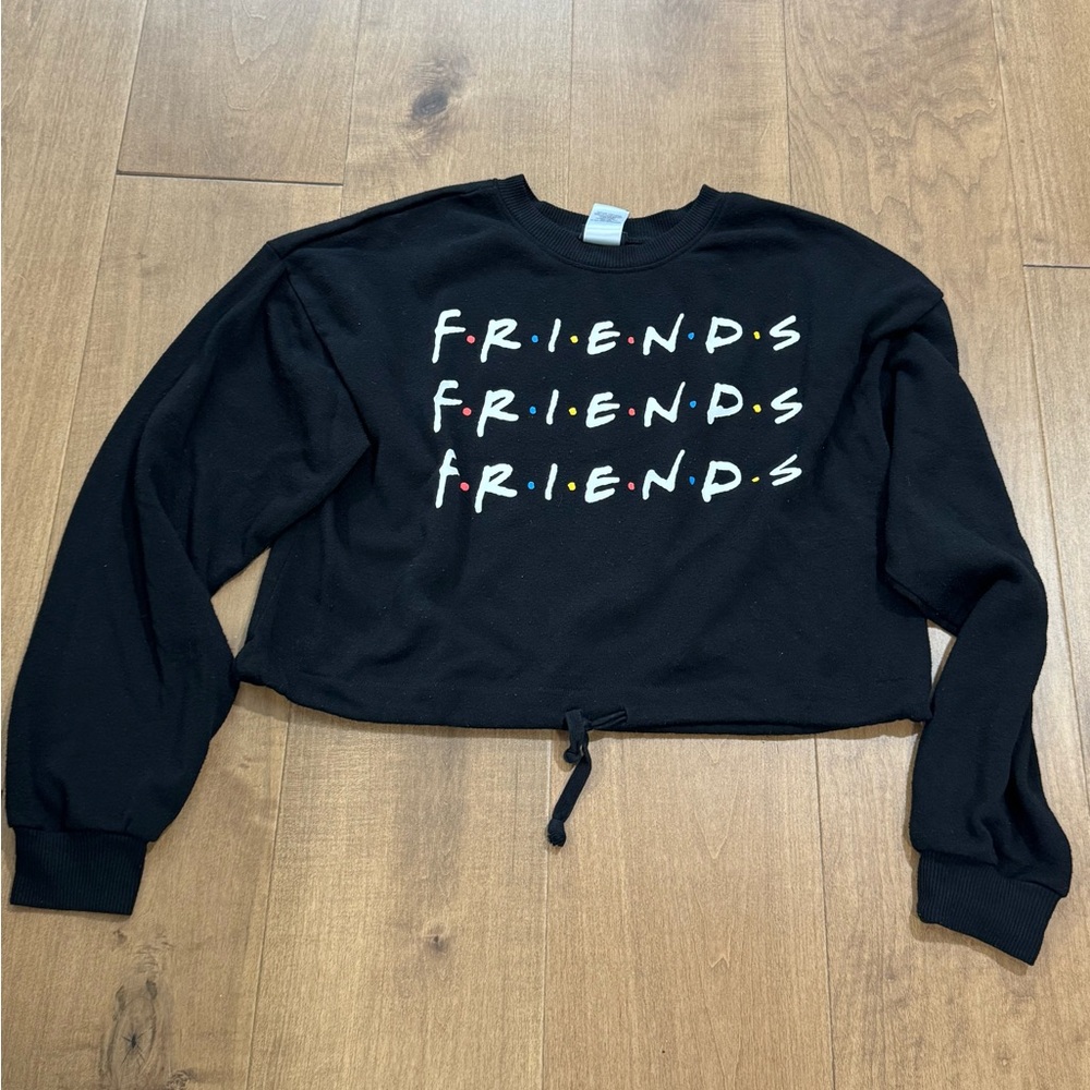 FRIENDS Black Cropped Sweatshirt